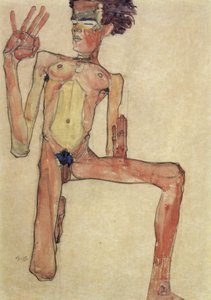 Desnudo arrodillado